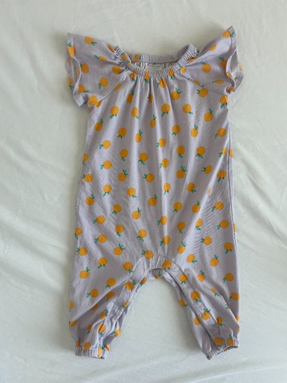 Hanna Andersson Lemon Print Ruffle Jumper 6-12M NWOT Spring Summer
